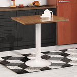 【Hampton 漢汀堡】實木方桌-白腳+皮面扶手餐椅-白色, , large