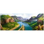 【御畫房】江山攬勝 國家一級畫師手繪油畫60×120cm(VF-45), , large