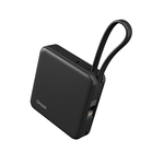 【amuok】5000mAh Cube Mini Dual-Line Power Bank(Black), , large
