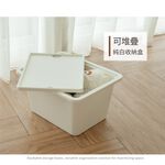 【H&R安室家】36*28*20CM 附蓋收納盒2入BM30, , large