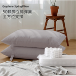 Albert家居 石墨烯抗菌獨立筒釋壓枕×1入 (台灣製造 纖維枕 釋壓枕), , large