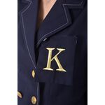 (S) 【安于晴Charlene私服】質感西裝字母藍色外套二手衣, , large