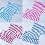 [Kaimei Cotton Industry] 6 into the group, random and excellent, MIT made in Taiwan, 26 taels of untwisted yarn straight striped towels, 4 colors, , large