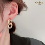 【Gulicc】古莉可 耳環 金色鍊條耳環, , large