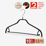 【德國MAWA】德國原裝進口 無痕止滑 時尚簡約衣架41cm 10入/黑, , large