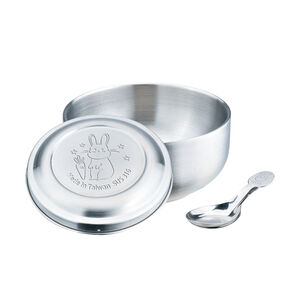 PERFECT 理想牌 極緻316不鏽鋼兒童碗組附湯匙卡通碗隔熱碗不鏽鋼碗 11cm-Leidea樂德兒