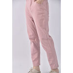 (M) 高腰質感丹寧牛仔粉色長褲二手衣, , large