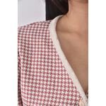 (S) 【依庭私服】xhj質感千鳥格紋紅色外套二手衣, , large