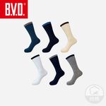 【BVD】撞色男長襪<白色>B659 毛巾底 運動襪 中筒襪, , large