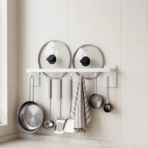 【上手家居】免打孔廚房掛勾架(無痕掛勾/廚房掛鉤架/掛勾置物架/廚房掛鉤)