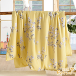 【Betrise】Flower Rain-Yellow | 100% pure Tencel cotton quilt/four seasons quilt 5X6.5 feet - exclusive enlarged size, 花雨露-黃, large