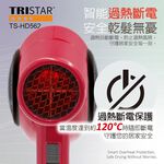 TS-HD562 750W Lightweight & High-Efficiency Hair Dryer with 3-Stage Air Volume Adjustment Honeycomb Air Inlet Hood Design (Black/Red), , large