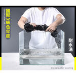 大尺碼-古英文 印花 大學T恤-黑/淺卡其-0201133, 01黑, large