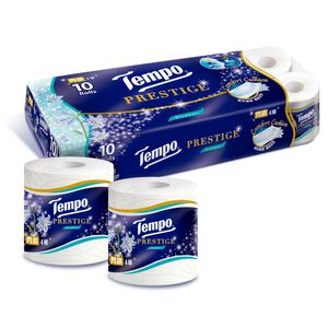 [箱購]Tempo閃鑽4層藍風鈴捲筒衛生紙120張 x 10 x 6袋