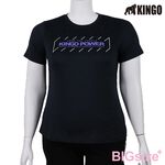 KINGO-大尺碼-女款 吸排 圓領T恤-深麻灰-414005, , large