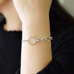 Philosopher sterling silver bracelet, , large