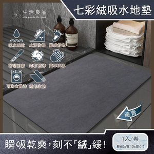 Minimalist solid color Soft Foot Pad grey 1pc