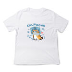 JZ TEE Orange Cat-Stay Calm Graphic Tee, , large