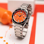 CITIZEN 星辰 光動能潮男時尚大三針手錶-橘 AW1760-81X, , large
