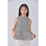 (S) ob style質感露肩黑色短袖上衣二手衣, , large