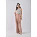(S) emily coco高腰寬鬆粉色長褲二手衣, , large