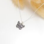 【Angel & Me】帝王斑蝶 蝴蝶 s925 純銀項鍊 生日 情人節 禮物, , large