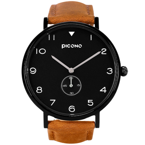 【PICONO】SPY S collection leather strap watch-Black / YS-7201