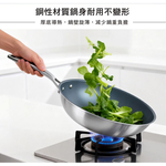 仙德曼複合金輕量不沾深炒鍋-32cm-附蓋-2支, , large