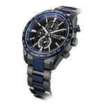 CITIZEN 星辰 湛藍星空 限量 鈦金屬光動能電波萬年曆手錶 AT8187-75E, , large