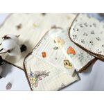 [凱美棉業] 16入組 隨機出色 高品質頂級棉麻小方巾／手帕／擦澡巾／口水巾, , large