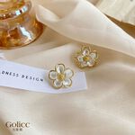 【Gulicc 】古莉可 耳環 貝殼花朵耳釘, , large
