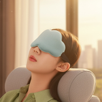 3D立體雲朵眼罩【天空藍】可調式 鬆緊帶 11*21CM 遮光眼罩 涼感 記憶棉 旅行眼罩 午睡眼罩 3D立體 不壓眼 3d眼罩, 天空藍, large