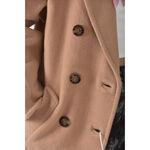 (XL) hand made質感素面杏色綁帶外套二手衣, , large