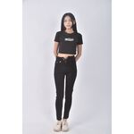 (S) ks fashion高腰緊身黑色長褲二手衣, , large