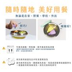 【美國 little.b】316不鏽鋼小寶石湯叉組II-小淘氣(黃+藍) 湯匙 叉子 學習餐具 手握訓練 兒童餐具, , large