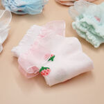 [Kaimei Cotton Industry] 12 pairs set, random and excellent, MIT made in Taiwan, pure cotton comfortable styling children's socks, strawberry lace style, 14-17cm, , large