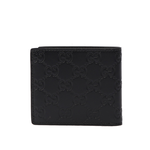 GUCCI GG LOGO牛皮壓紋二折對開短夾/黑色, , large