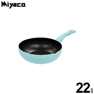 Miyaco 米雅可 輕漾導磁不沾油炸鍋單柄不沾鍋平底鍋湯鍋IH 22cm-Leidea樂德兒