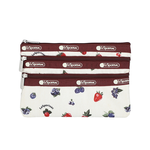 Lesportsac 3-Zip Cosmetic 三層拉鍊化妝包 收納包 盥洗包 女包 男包(奶油莓果), , large