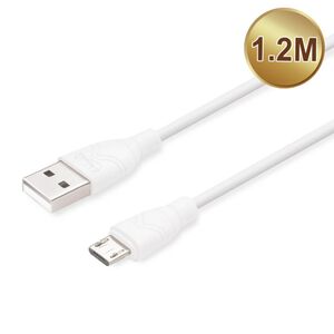 E-BOOKS X73 Micro USB大電流2.4A充電傳輸線1.2M 抗拉扯一體成形接頭 雙重隔離抗干擾