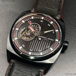 [星晴錶業]GiorgioFedon1919手錶,42mm,GF00088黑色錶面黑錶殼深黑色真皮皮革錶帶款, , large