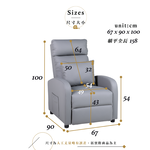 【Hampton 漢汀堡】麥克休閒躺椅-鋼鐵灰(含腰枕), , large