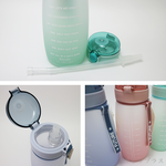 Kiyodo磨砂漸層吸管水壺-1000ml-2支, , large