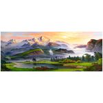 【御畫房】旭日東升 國家一級畫師手繪油畫60×120cm(VF-56), , large