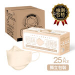 華淨4D醫療口罩-成人燕麥奶25入/盒, , large