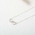 【Angel & Me】Love infinity s925 sterling silver necklace Birthday gift, , large