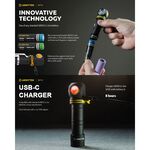【電筒王】 加拿大 Armytek ELF C2 1100流明 頭燈 全泛光 輕巧 尾部磁吸 附電池 USB 防水, , large