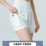 【A&R】高腰絲滑顯瘦運動短褲 灰,XL, , large