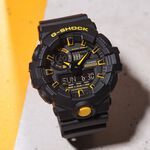 CASIO 卡西歐 G-SHOCK 黑黃配色系列 雙顯手錶 GA-700CY-1A, , large
