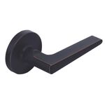 水平鎖 加安牌 古紅銅 LA2X703 通道鎖 圓套盤 無鑰匙 門厚30~42mm 鎖閂長度60mm, , large